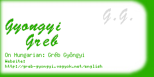 gyongyi greb business card